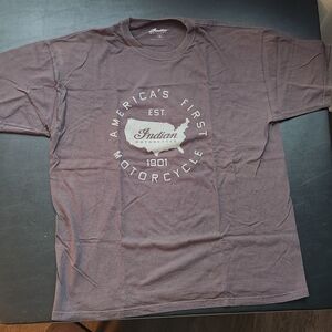 Genuine Indian Motorcycle Promotional Gray T-Shirt - XL